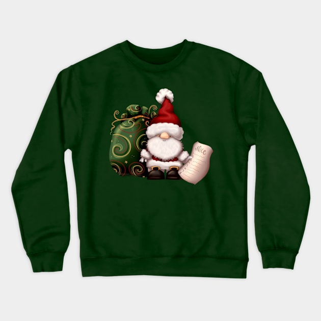 Santa Gnome is Coming to Town! Crewneck Sweatshirt by thewickedmrshicks